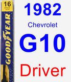 Driver Wiper Blade for 1982 Chevrolet G10 - Premium