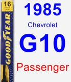 Passenger Wiper Blade for 1985 Chevrolet G10 - Premium