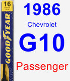 Passenger Wiper Blade for 1986 Chevrolet G10 - Premium