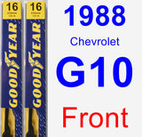 Front Wiper Blade Pack for 1988 Chevrolet G10 - Premium