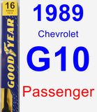 Passenger Wiper Blade for 1989 Chevrolet G10 - Premium