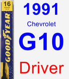 Driver Wiper Blade for 1991 Chevrolet G10 - Premium