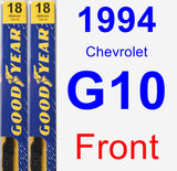 Front Wiper Blade Pack for 1994 Chevrolet G10 - Premium