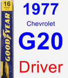 Driver Wiper Blade for 1977 Chevrolet G20 - Premium