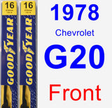 Front Wiper Blade Pack for 1978 Chevrolet G20 - Premium