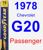 Passenger Wiper Blade for 1978 Chevrolet G20 - Premium