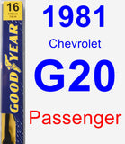 Passenger Wiper Blade for 1981 Chevrolet G20 - Premium