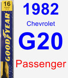 Passenger Wiper Blade for 1982 Chevrolet G20 - Premium