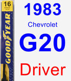 Driver Wiper Blade for 1983 Chevrolet G20 - Premium