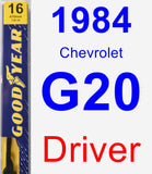 Driver Wiper Blade for 1984 Chevrolet G20 - Premium