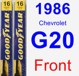 Front Wiper Blade Pack for 1986 Chevrolet G20 - Premium