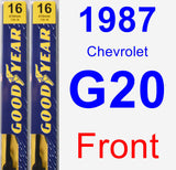 Front Wiper Blade Pack for 1987 Chevrolet G20 - Premium