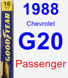 Passenger Wiper Blade for 1988 Chevrolet G20 - Premium