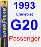 Passenger Wiper Blade for 1993 Chevrolet G20 - Premium