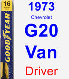 Driver Wiper Blade for 1973 Chevrolet G20 Van - Premium