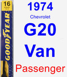 Passenger Wiper Blade for 1974 Chevrolet G20 Van - Premium