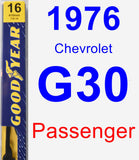 Passenger Wiper Blade for 1976 Chevrolet G30 - Premium