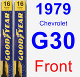 Front Wiper Blade Pack for 1979 Chevrolet G30 - Premium