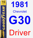 Driver Wiper Blade for 1981 Chevrolet G30 - Premium