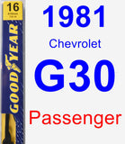 Passenger Wiper Blade for 1981 Chevrolet G30 - Premium