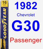 Passenger Wiper Blade for 1982 Chevrolet G30 - Premium