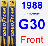 Front Wiper Blade Pack for 1988 Chevrolet G30 - Premium