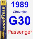 Passenger Wiper Blade for 1989 Chevrolet G30 - Premium