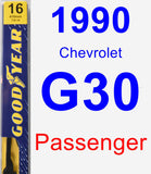 Passenger Wiper Blade for 1990 Chevrolet G30 - Premium
