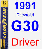 Driver Wiper Blade for 1991 Chevrolet G30 - Premium