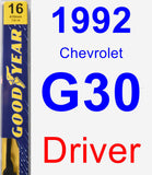 Driver Wiper Blade for 1992 Chevrolet G30 - Premium