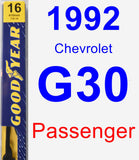 Passenger Wiper Blade for 1992 Chevrolet G30 - Premium