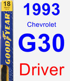 Driver Wiper Blade for 1993 Chevrolet G30 - Premium