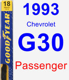 Passenger Wiper Blade for 1993 Chevrolet G30 - Premium