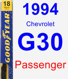 Passenger Wiper Blade for 1994 Chevrolet G30 - Premium