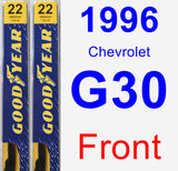Front Wiper Blade Pack for 1996 Chevrolet G30 - Premium