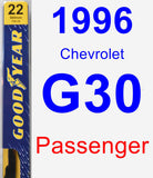 Passenger Wiper Blade for 1996 Chevrolet G30 - Premium