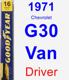 Driver Wiper Blade for 1971 Chevrolet G30 Van - Premium