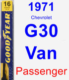 Passenger Wiper Blade for 1971 Chevrolet G30 Van - Premium