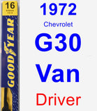 Driver Wiper Blade for 1972 Chevrolet G30 Van - Premium