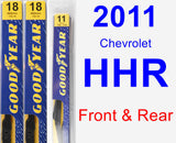 Front & Rear Wiper Blade Pack for 2011 Chevrolet HHR - Premium