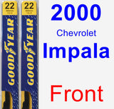 Front Wiper Blade Pack for 2000 Chevrolet Impala - Premium