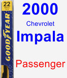 Passenger Wiper Blade for 2000 Chevrolet Impala - Premium