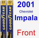 Front Wiper Blade Pack for 2001 Chevrolet Impala - Premium