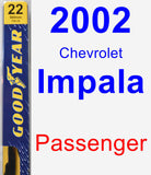 Passenger Wiper Blade for 2002 Chevrolet Impala - Premium