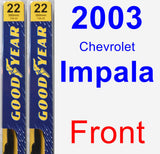 Front Wiper Blade Pack for 2003 Chevrolet Impala - Premium