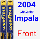 Front Wiper Blade Pack for 2004 Chevrolet Impala - Premium