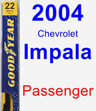 Passenger Wiper Blade for 2004 Chevrolet Impala - Premium