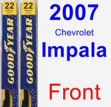 Front Wiper Blade Pack for 2007 Chevrolet Impala - Premium