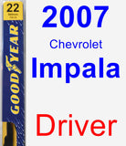 Driver Wiper Blade for 2007 Chevrolet Impala - Premium