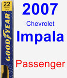 Passenger Wiper Blade for 2007 Chevrolet Impala - Premium